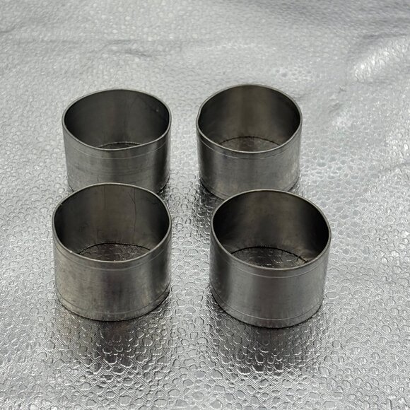Stainless Steel Napkin Rings 1.5x1.25” Set Of‎ 4 Minimalist Modern Urban Sleek - Picture 2 of 7